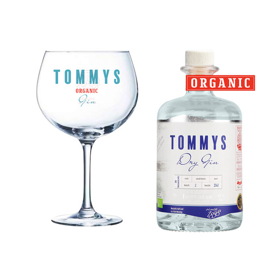 TOMMYS DRY GIN + COPA GLAS